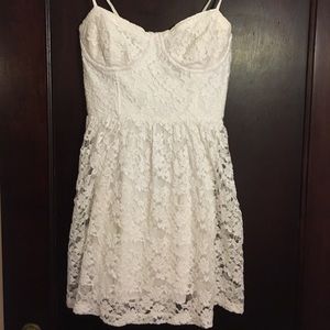 GRADUATION WHITE LACE DRESS
